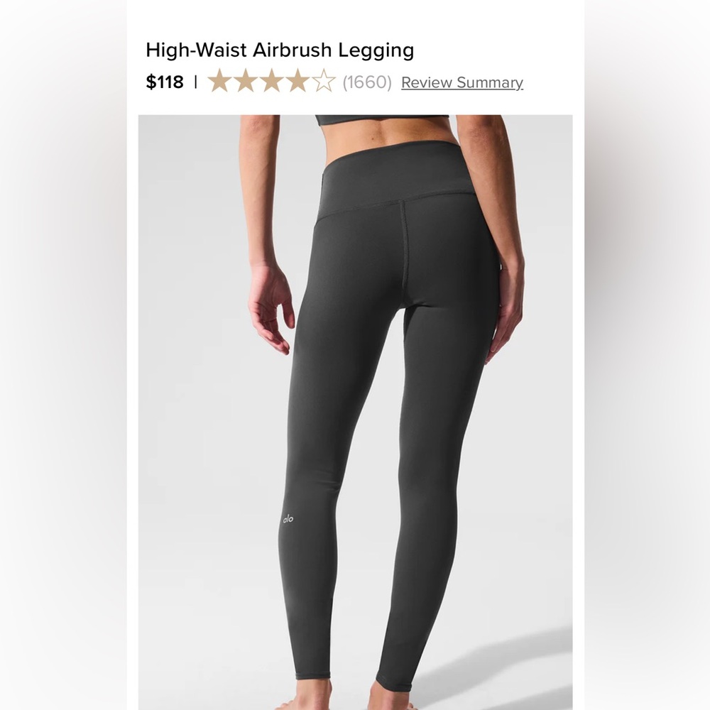 ALO Yoga Airbrush Anthracite Leggings